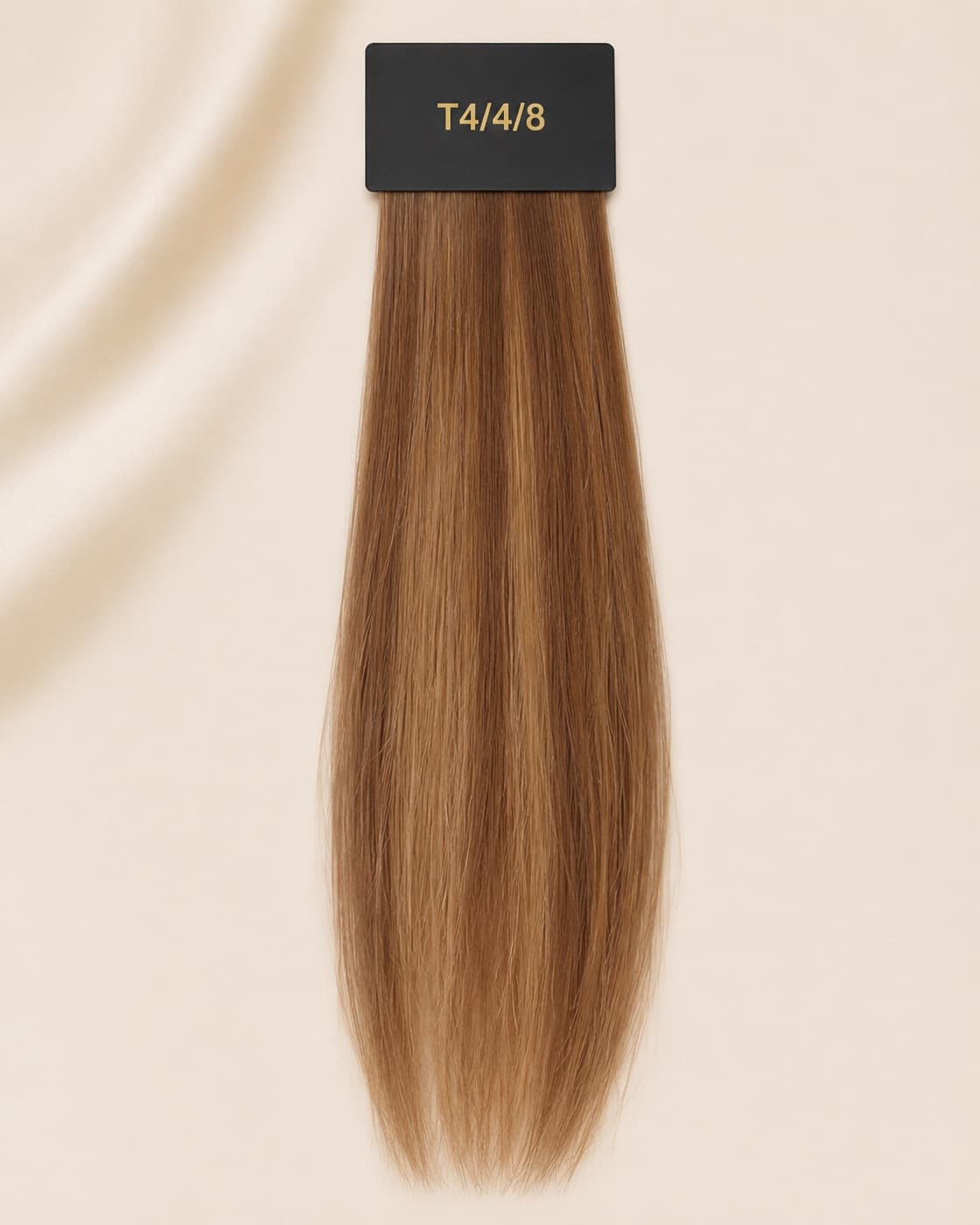 SMJ Hair shade T4/4/8 color swatch.