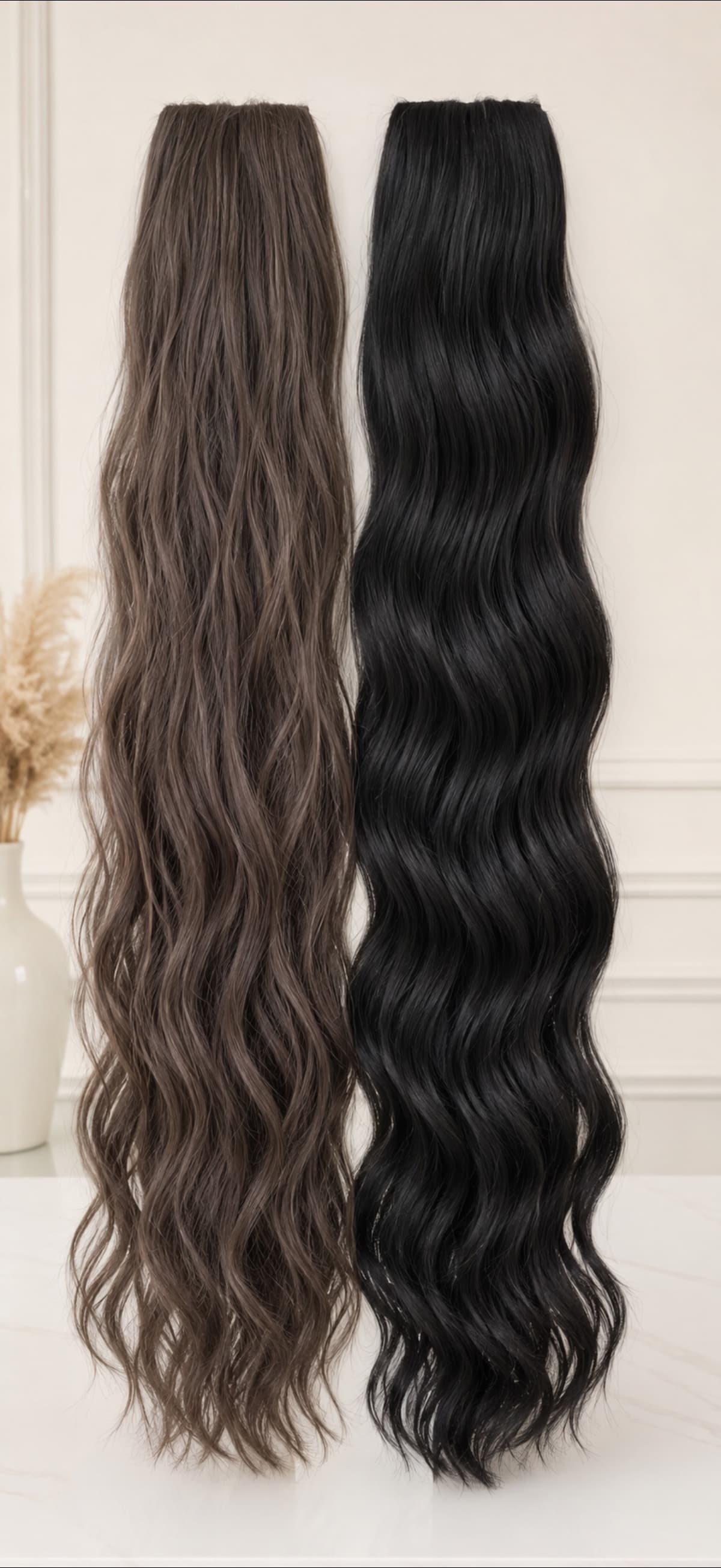 SMJ Hair Natural Wave texture — loose natural wave extension bundles.